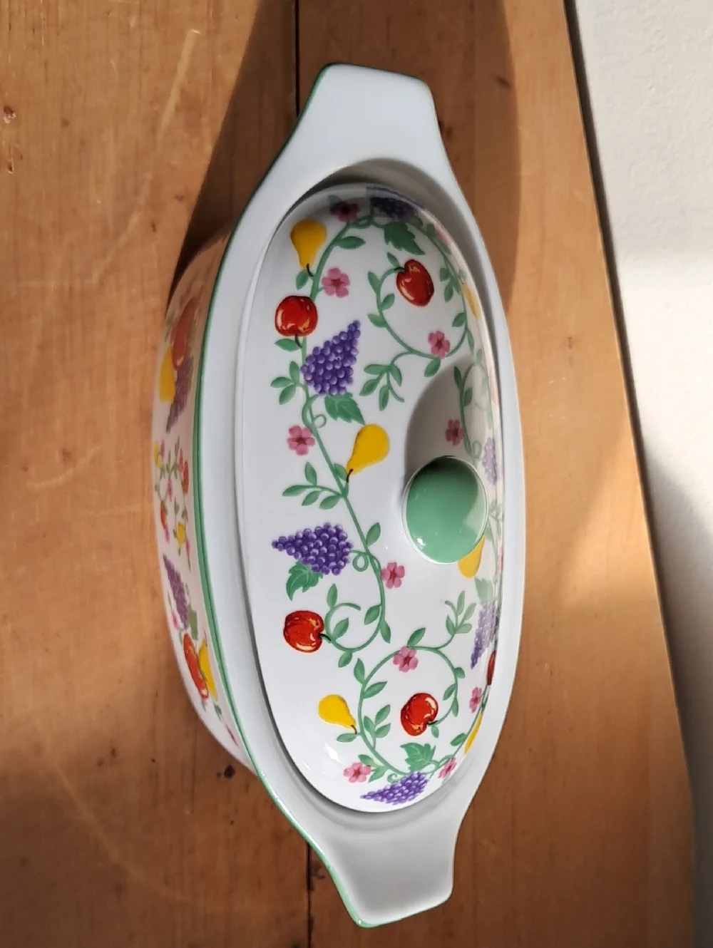 Cook Street Butter Boat Fruit Design 3pc 3 pieces Cottage Country Farmhouse Vtg